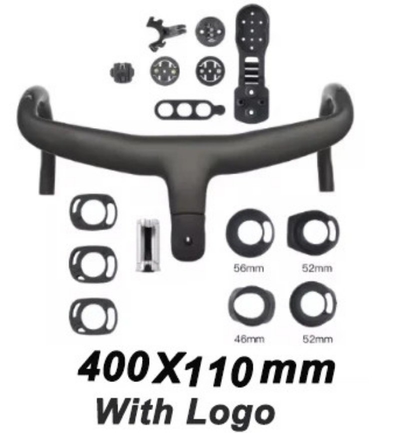 Road Bicycle Integrated handlebar Internal Routing Cable Carbon with Mount