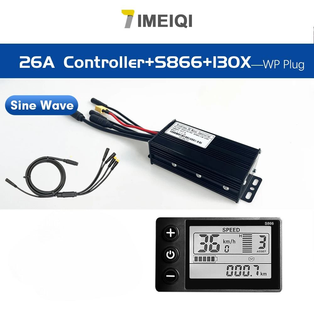 Electric Bike Sinawave Controller 36V/48V 17A 26A 30A 40A with LCD S866 Display