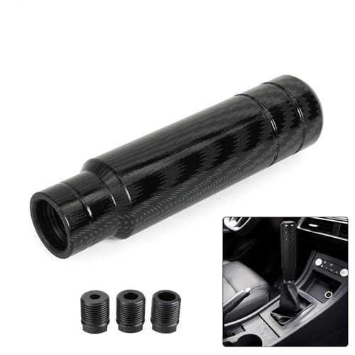 BARTOO Aluminum Alloy Heavy Weighted Shifter Knob, 5″ Auto Gear Carbon Fiber