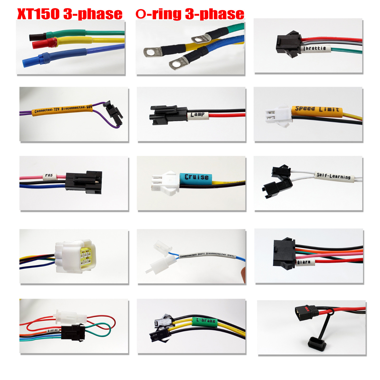 Electric Bike 48V/52V/60V/72V 3000W-5000W 100A Sine Wave Controller with display