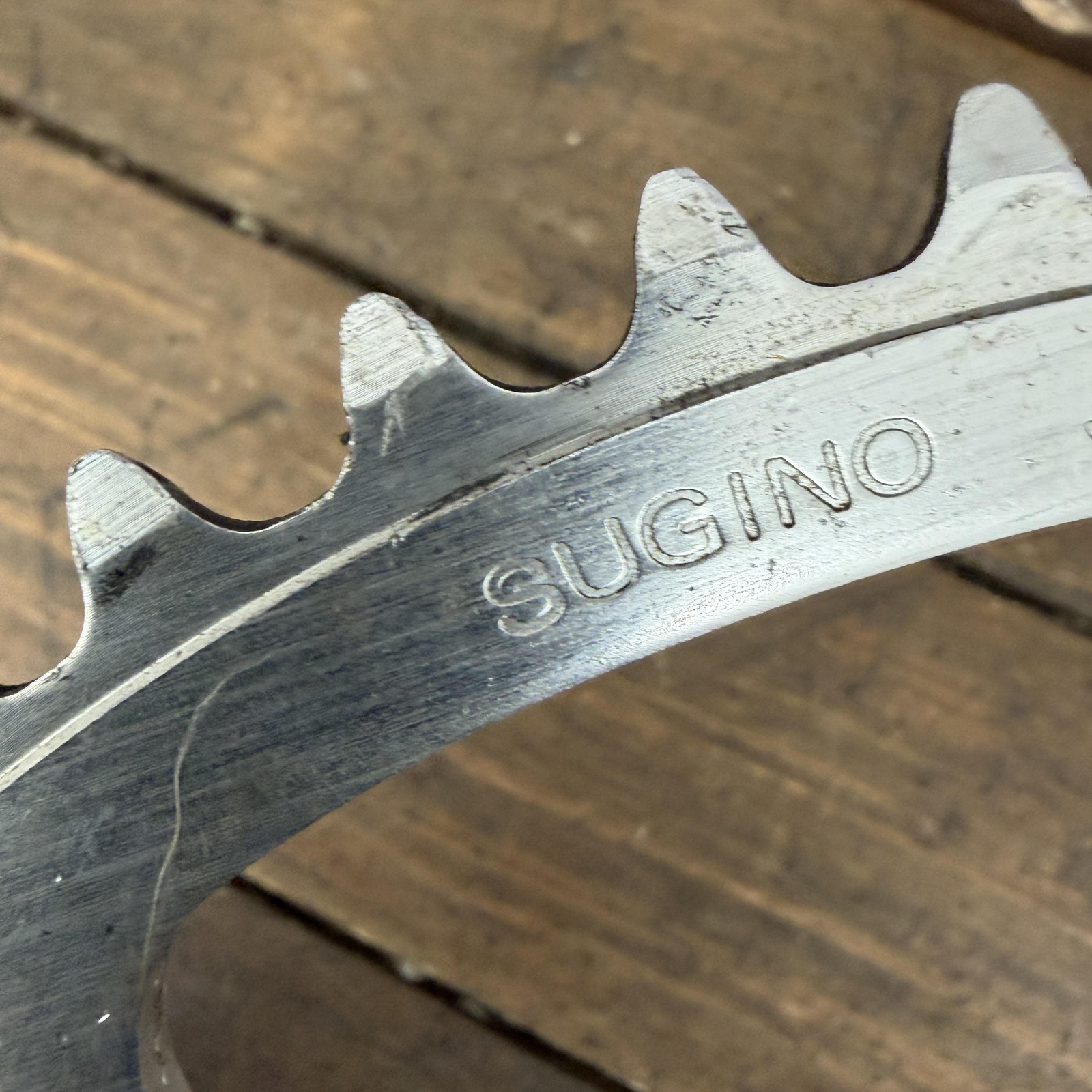 Vintage Sugino 52T Chainring 144 BCD 5-Bolt Road Bike Silver Japan 52 Tooth