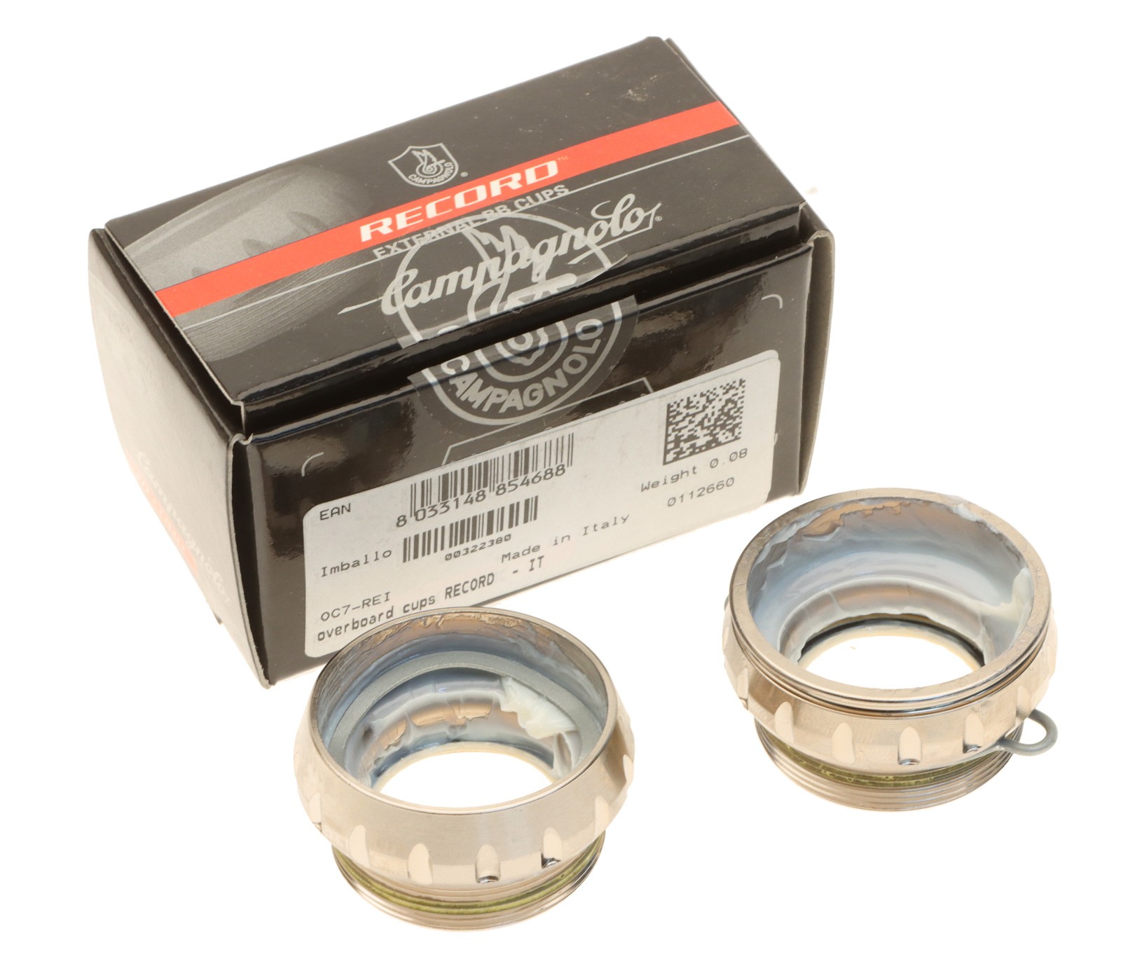 Campagnolo Record Ultra Torque Bottom Bracket Cups Italian OC7-REI NEW