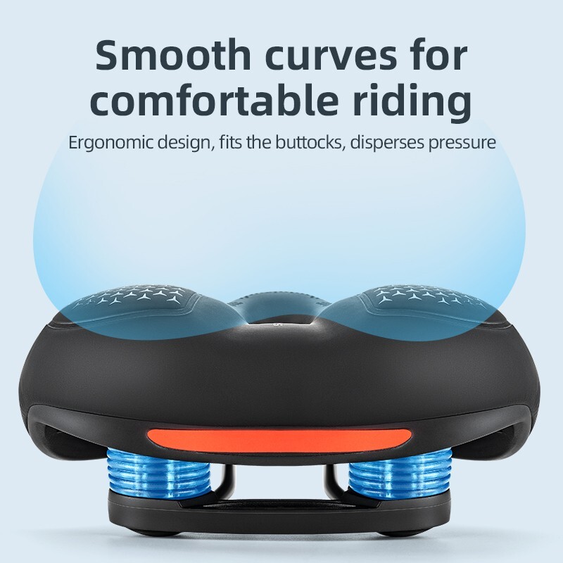 Bicycle Saddle Bike Comfort Wide Soft Gel Bike Seat Sporty Air Cushion Men Women