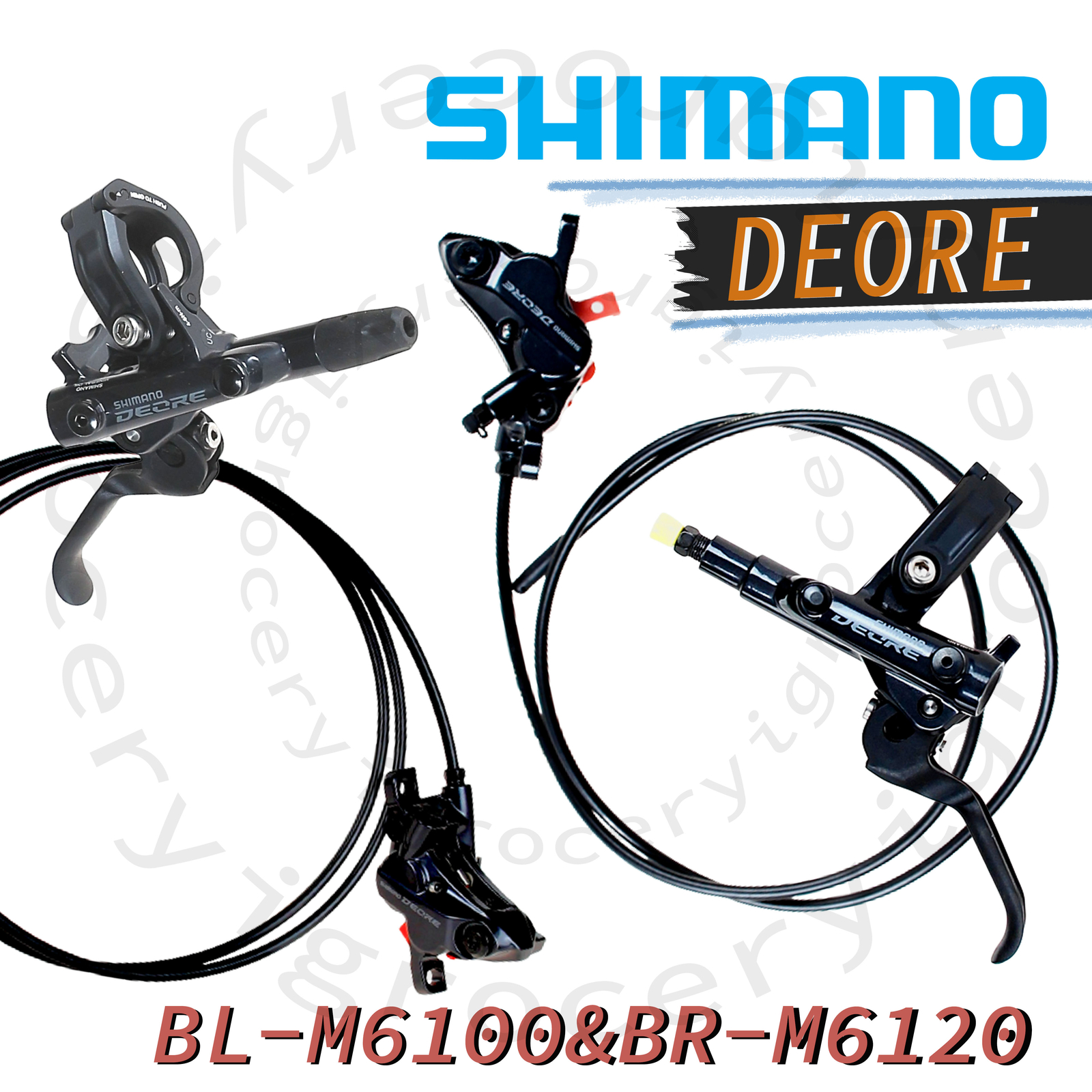 NEW Shimano Deore MTB BL-M6100/BR-M6120 Hydraulic Disc Brake set /J-Kit