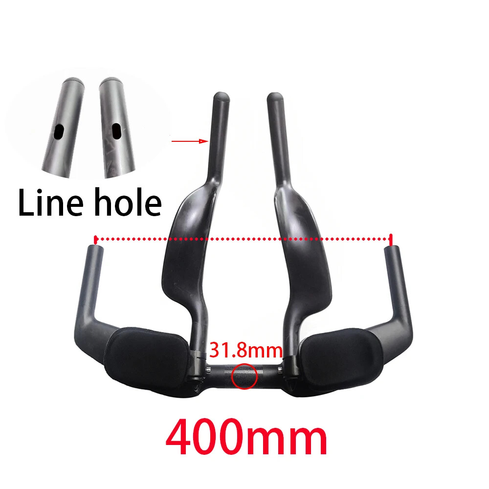 Carbon Fiber TT Road Bicycle Handlebars 31.8×400 420 440mm Caliber Triathlon Bar