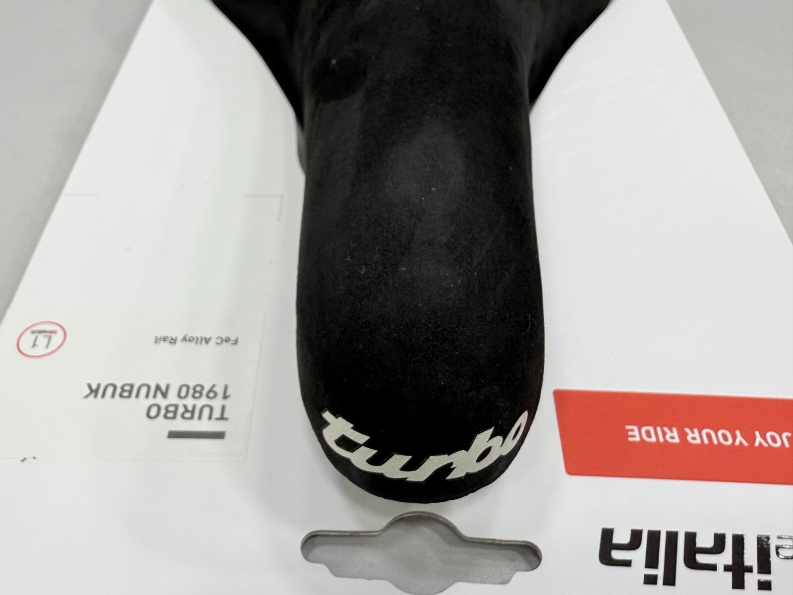 Selle Italia Turbo 1980 Nubuk Leather FeC Alloy Rail Saddle (Black) 146 x 275mm