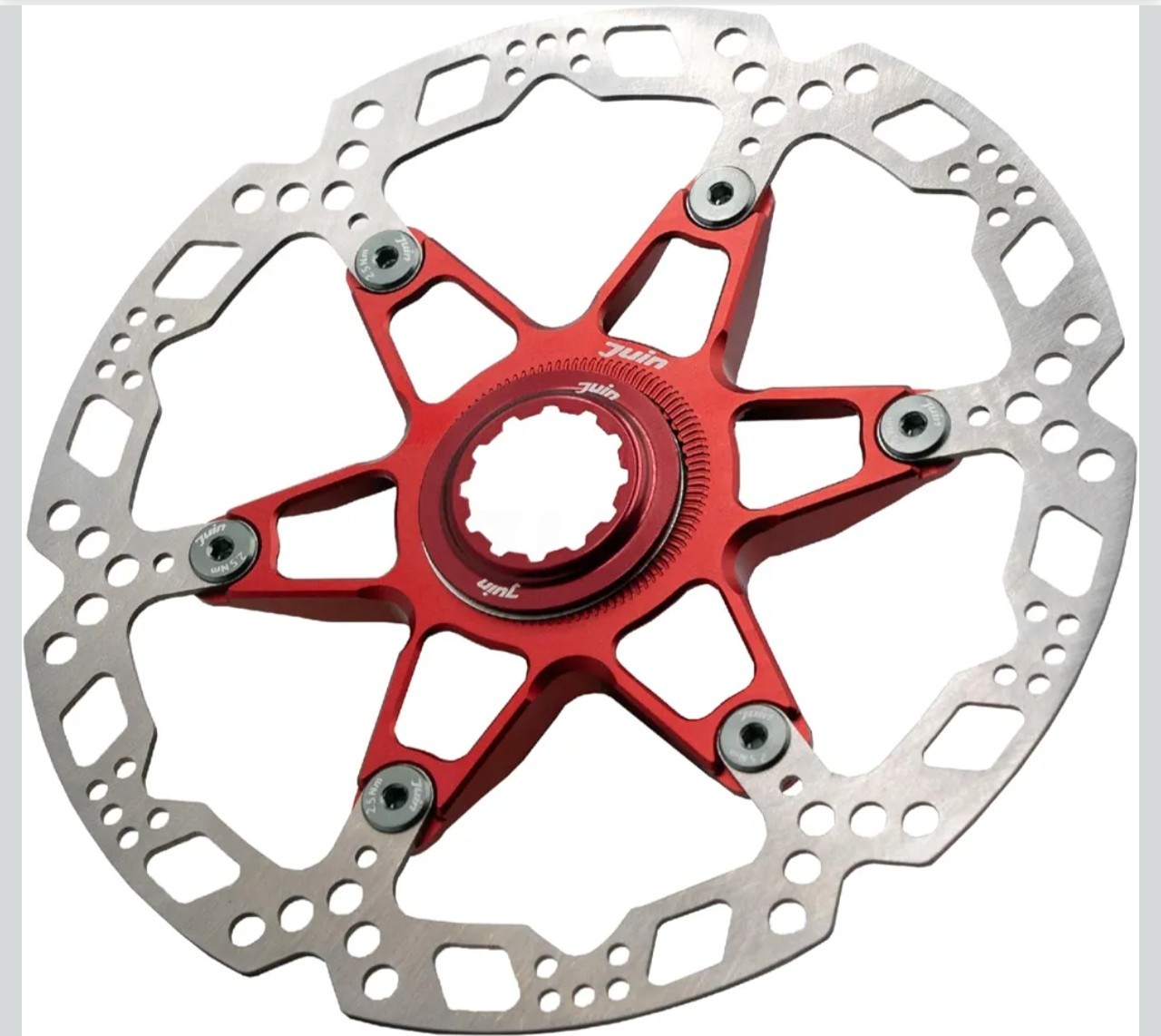 Juin RT01 Centerlock 160mm Disc Brake Rotor Red Lightweight Bicycle Rotor MTB