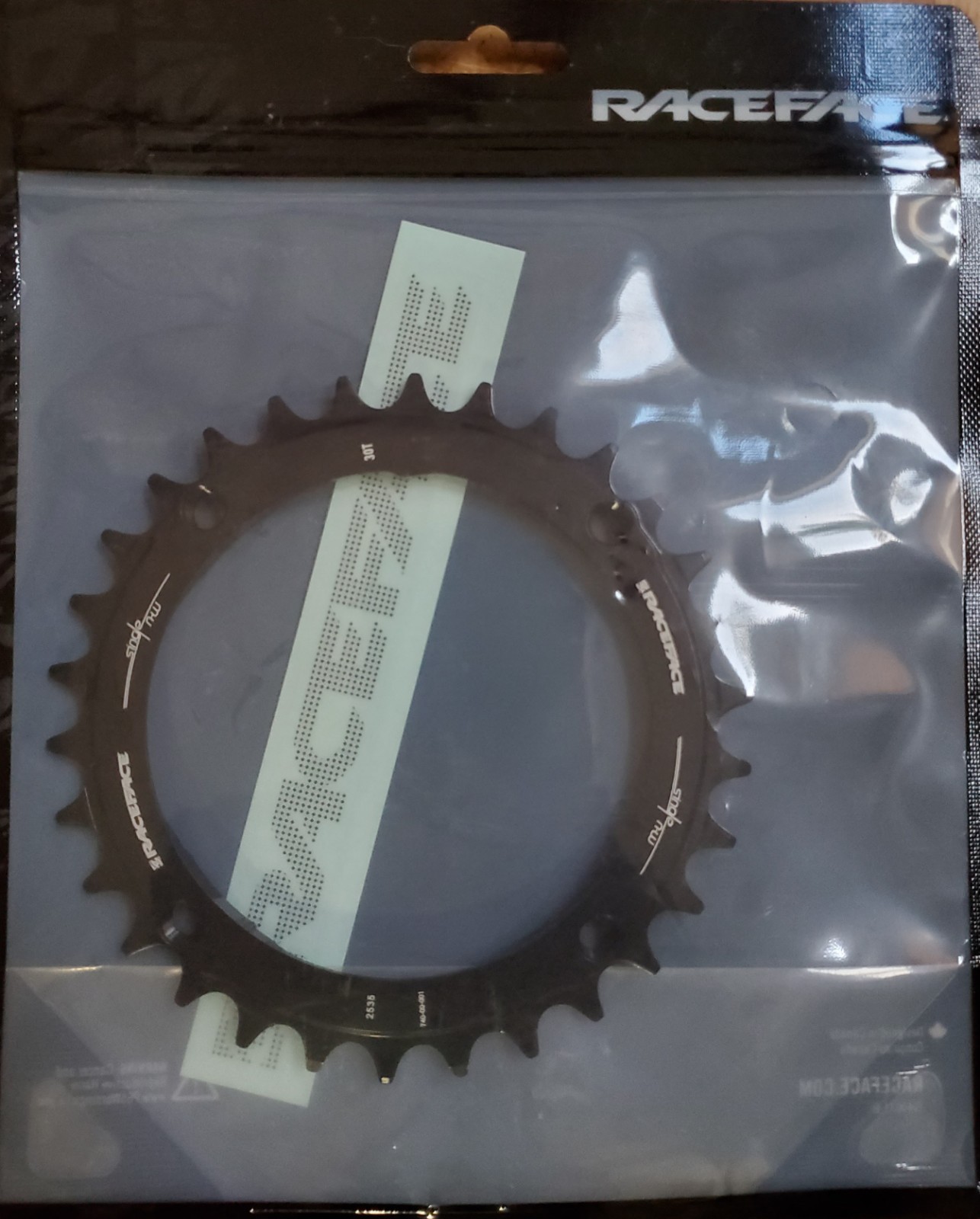 RaceFace Narrow Wide Chainring, 104mm BCD, 30t, Black