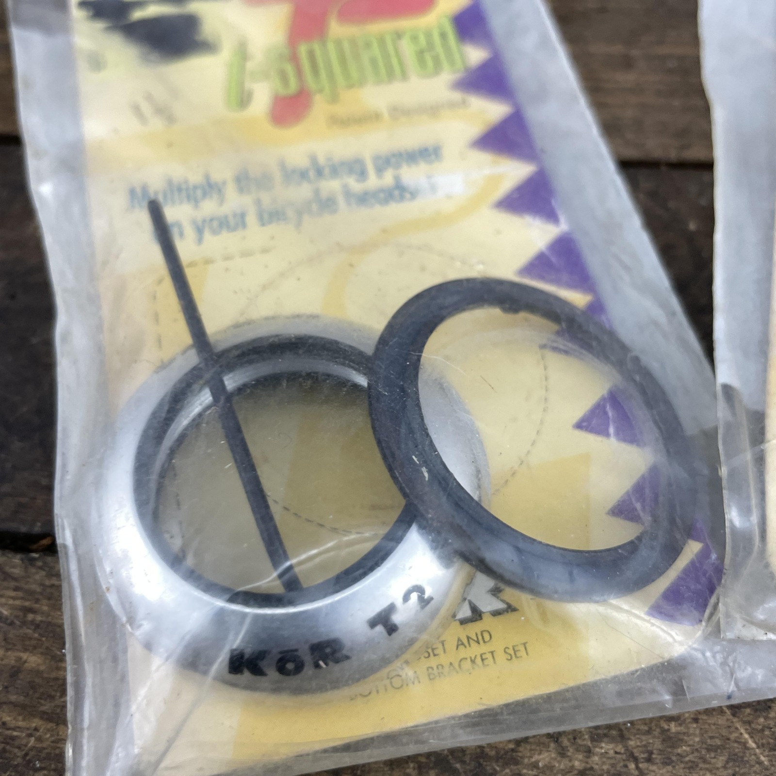 Vintage KOR T2 T-Squared 1 1/8″ Bicycle Headset Lock Threaded Set Lot MTB