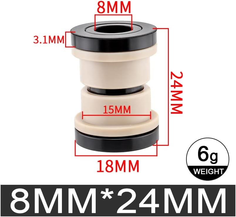 Bibike MTB Rear Shock Mounting Hardware M8x22/24/32/44/50/68mm Rear Shock Bushin