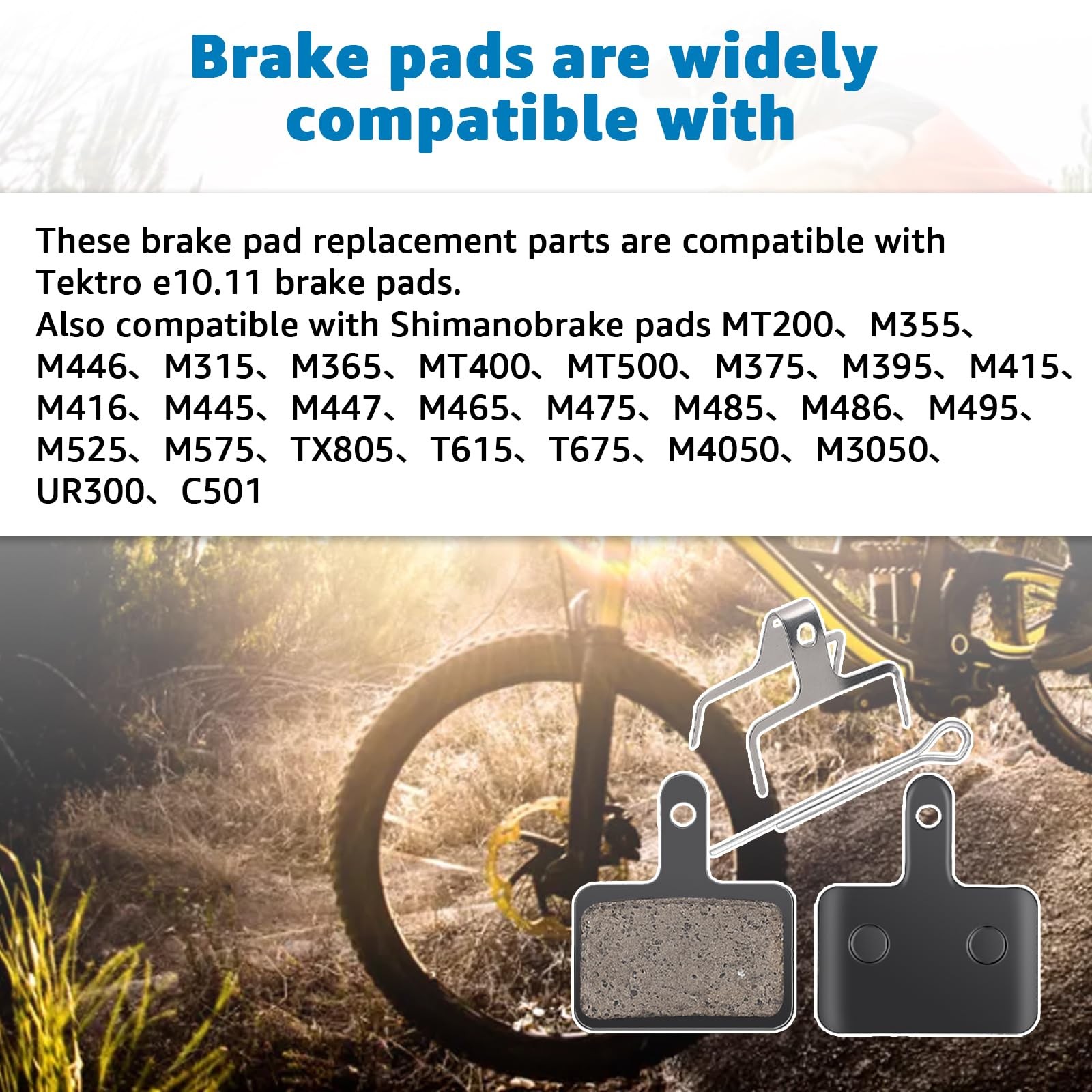 27 Pairs Bike Brake Pads, Bicycle Disc Brake Pads Replacement Ebike Brake Pad…