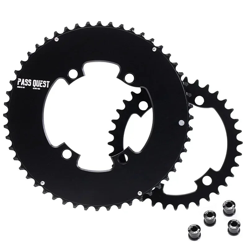 Road Bike Chainring 110bcd 4 Bolts Round Double Chainring 56-42T/54-40T/53-39T