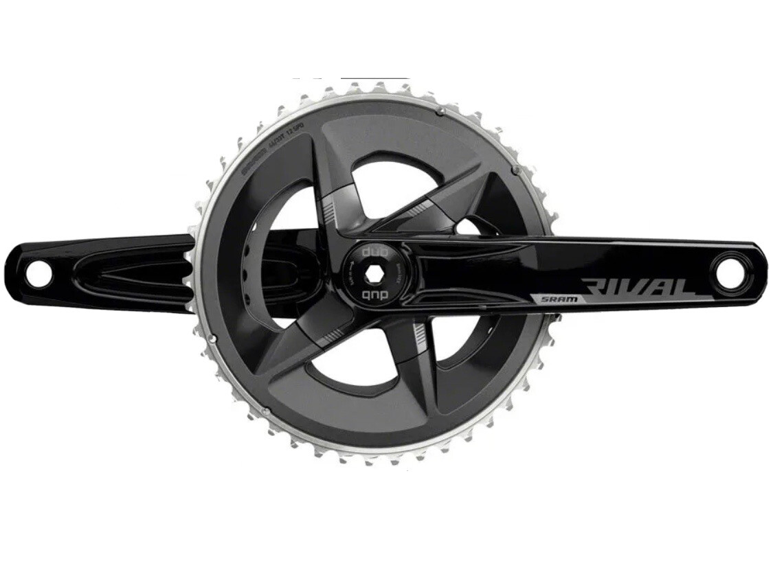 SRAM Rival AXS Crankset 175 mm 12 Speed 46/33 Tooth 107 BCD DUB Spindle Black