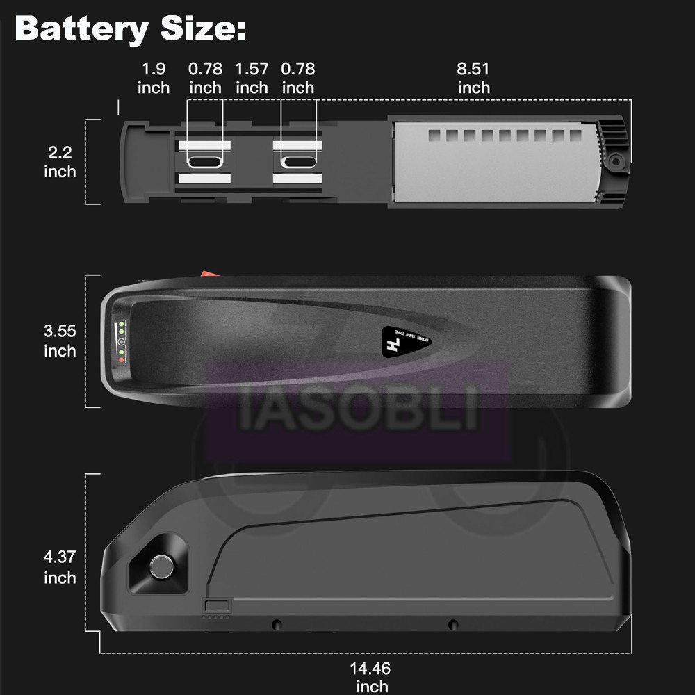 48V 30Ah Hailong Battery Electric Bike Battery Ebike Lithium 250W-1500W Charger
