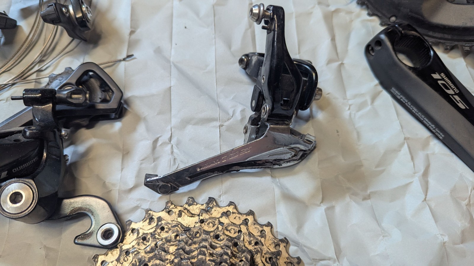Shimano 105 5800 11 Speed Groupset Black, 50.34t, 172.5mm, 11-34t, Good Used