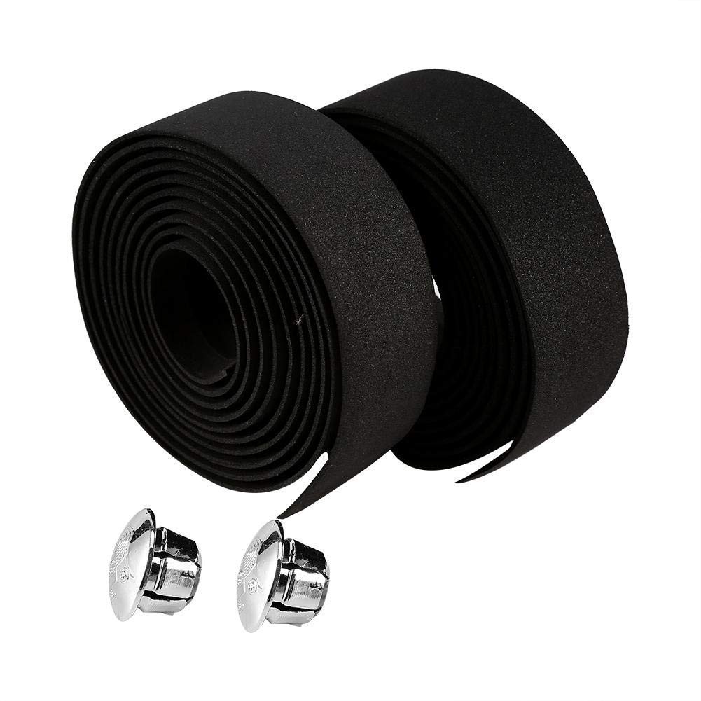 2 Rolls Bike Handlebar Tape Cycling Bar Wrap With Plugs Bicycle Grip Tape