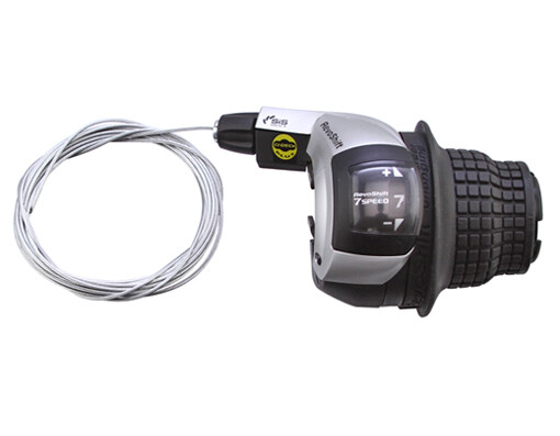 NEW! TWIST RIGHT GENUINE BICYCLE SHIMANO REVO 7/SPEED SHIFTER IN BLACK.