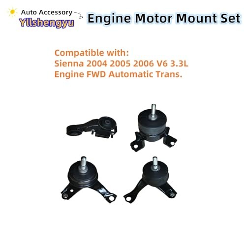 Engine Motor Transmission Mount Kit for Sienna 2004-2006 V6 3.3L V6 3.3L