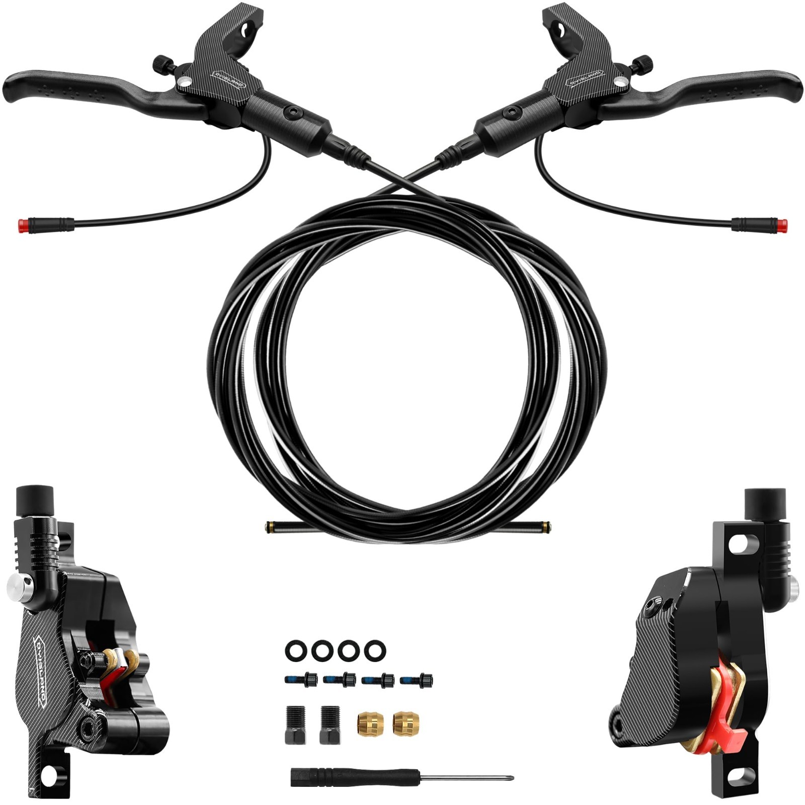 Electric Scooter Hydraulic Disc Brake Set – 2-PIN Power-Off Brake Kit for E-Scoo