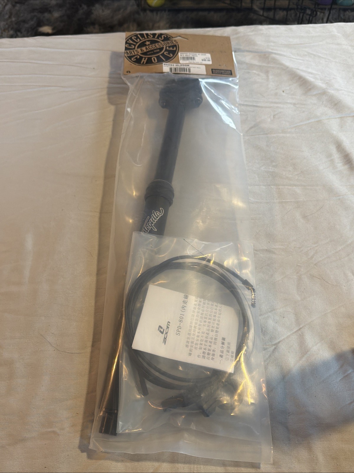 New Sealed ZOOM Tequila Dropper Seatpost INTERNAL Remote Bike 30.9 125mm Travel