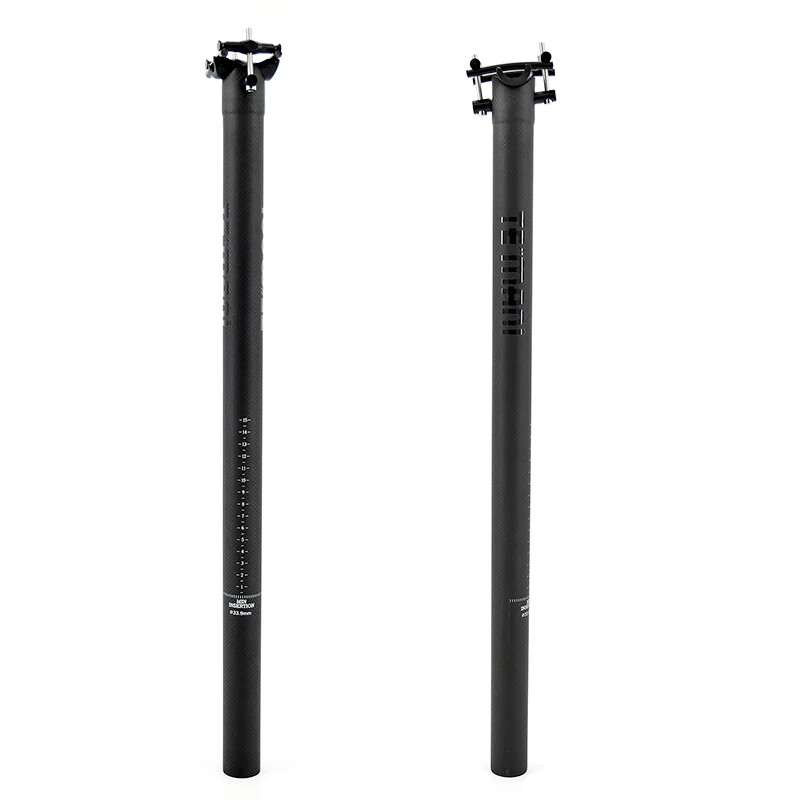 Folded Bike Seatpost Full Carbon Fibre Integrated Seat Post 31.8/33.9/34.9*580mm