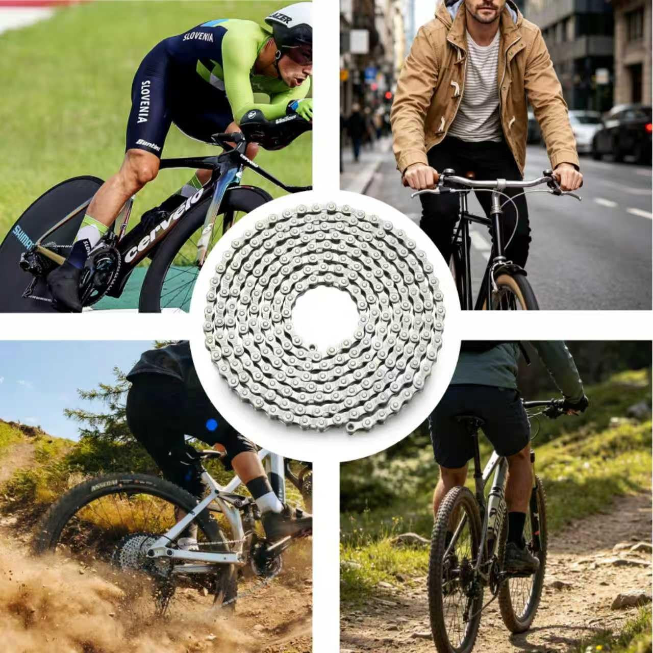 Bike Chain 6/7/8 Speed 126 Links, Chain Bike Replacement Kit with Bike Chain Too