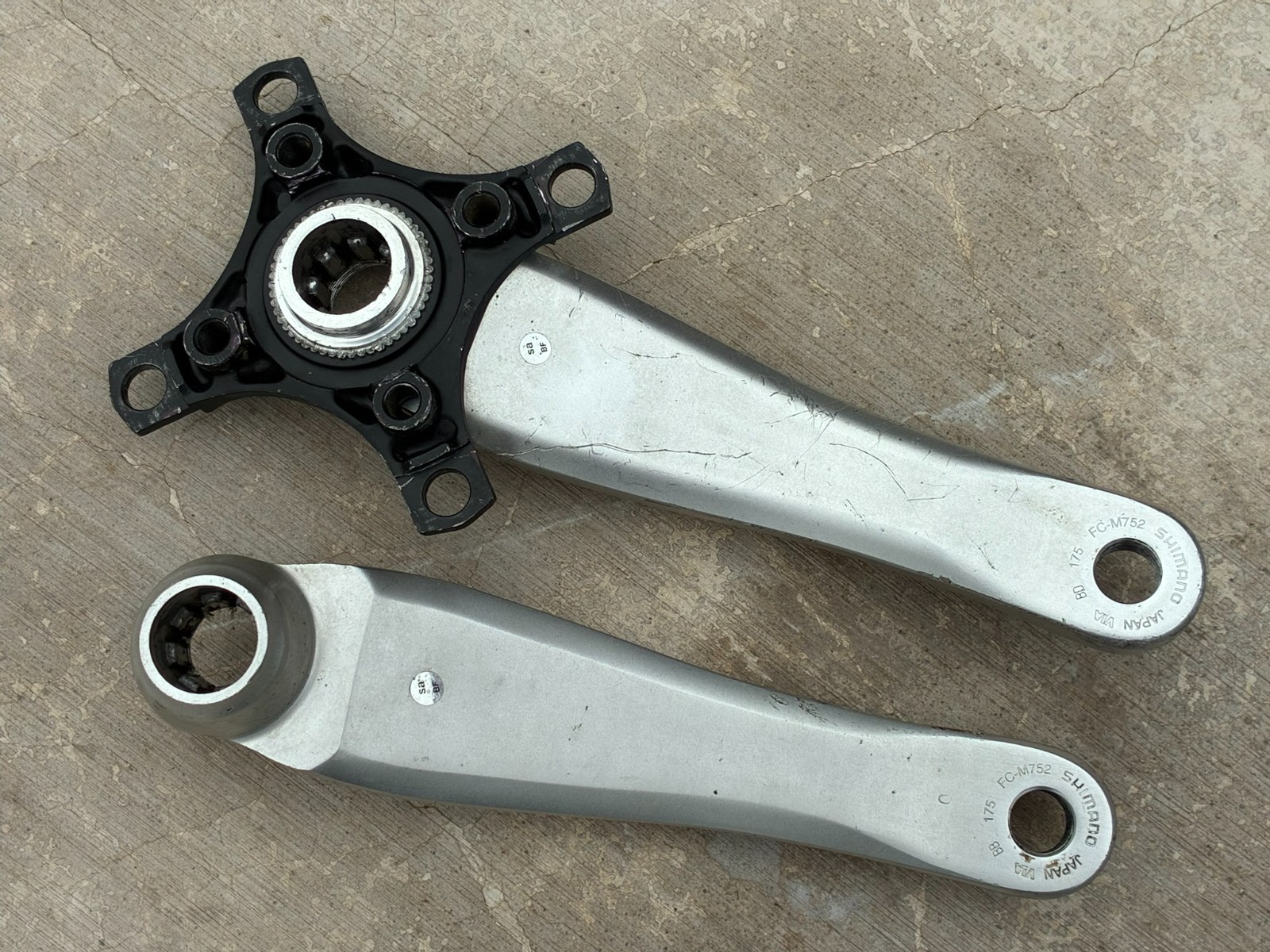 Shimano Deore XT FC-M752 Crank Arms | 175 mm / 104/64 BCD / VGC / Made in Japan