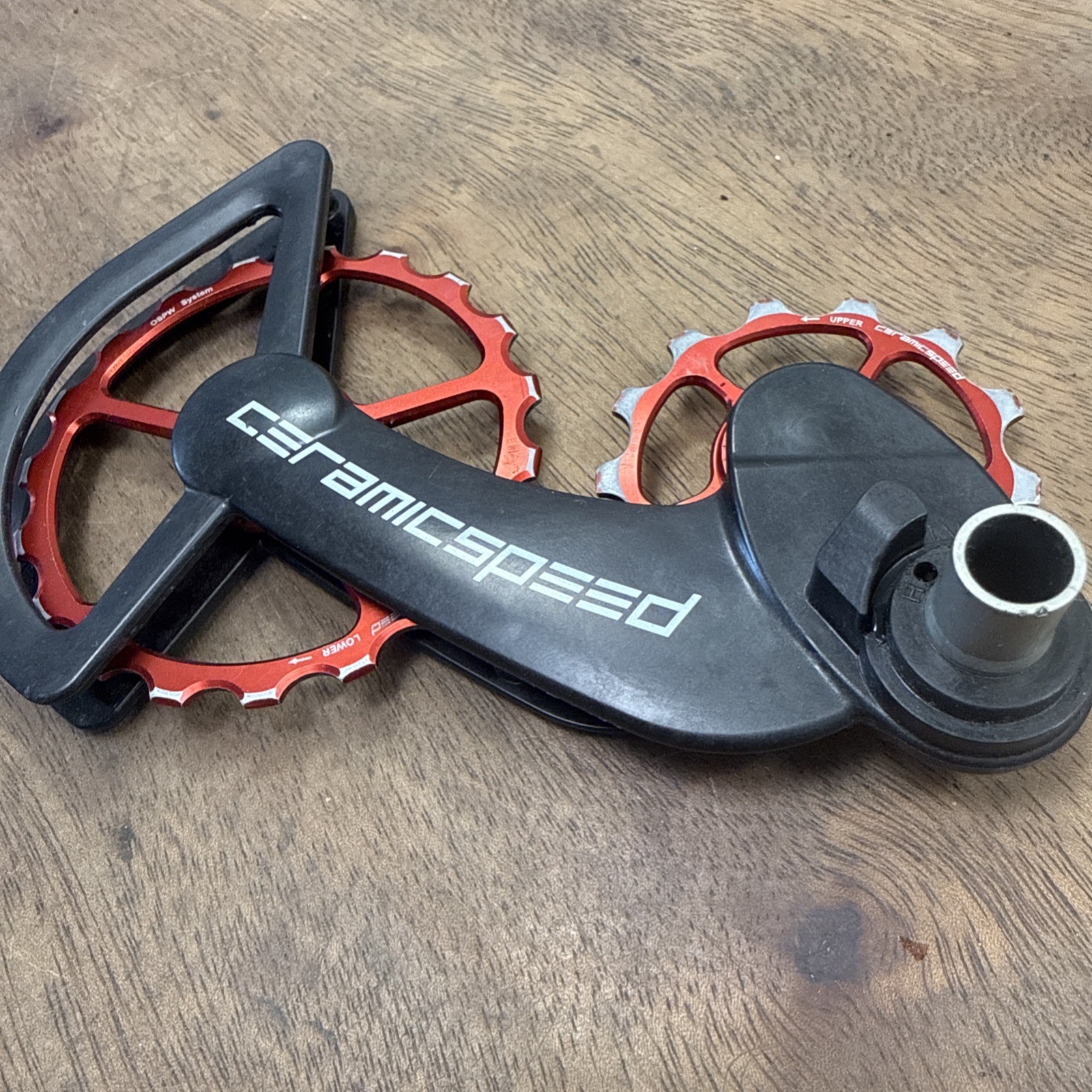 CeramicSpeed OSPW Pulley Wheel System for Campagnolo 11-Speed EPS Black Red