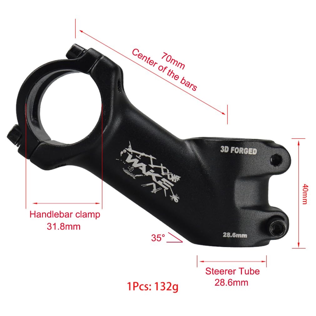 CYSKY Bike Stem 31.8 60mm/70mm/90mm/110mm 31.8mm*60mm/70mm/90mm/110mm, 70mm