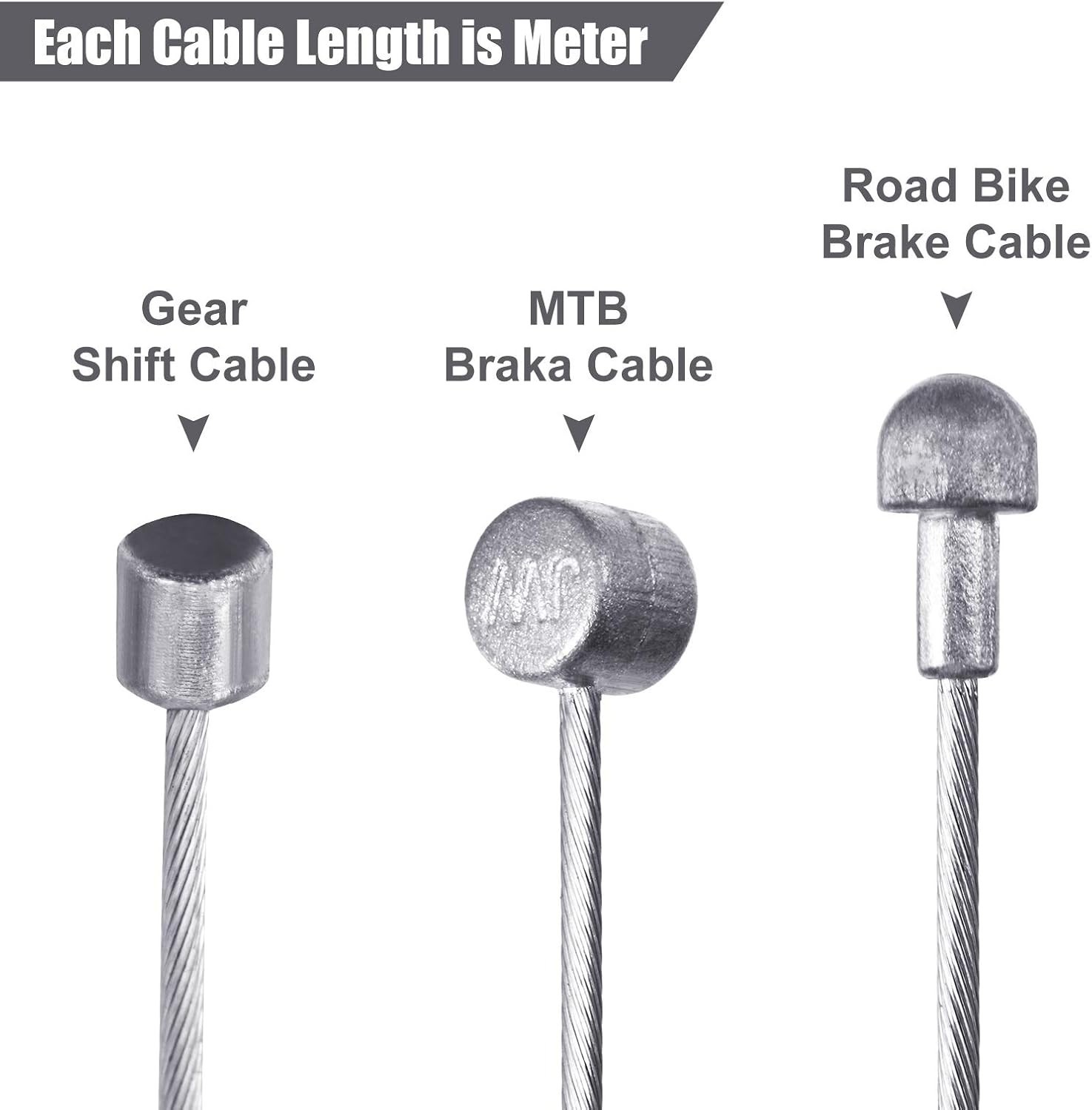 All-in-One Bike Brake Cable Set – 2.5m Cable Housing for Mountain & Road Bikes