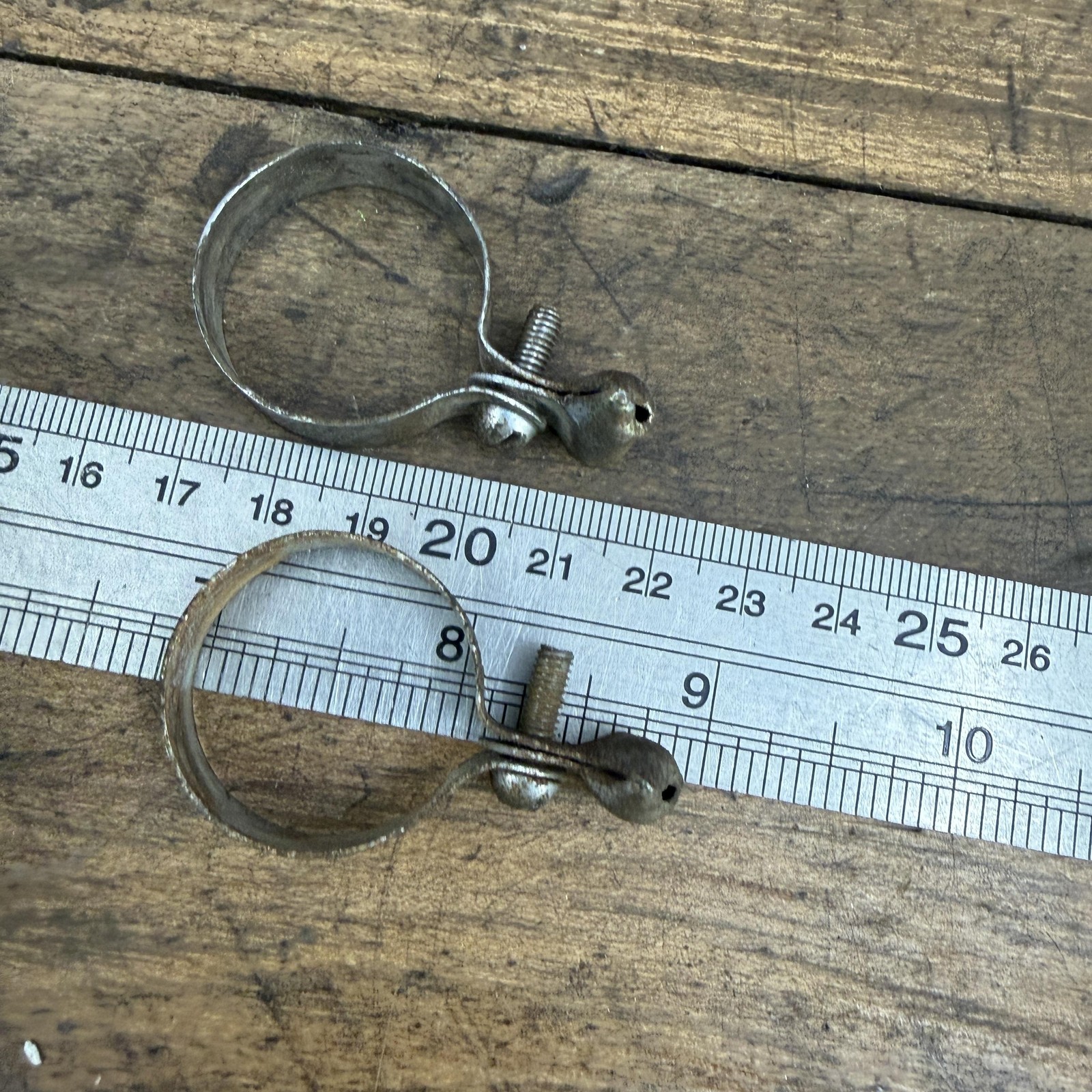 Vintage Steel Bicycle Pump Frame Mount Clamp Set Eroica Umbrella Replacement