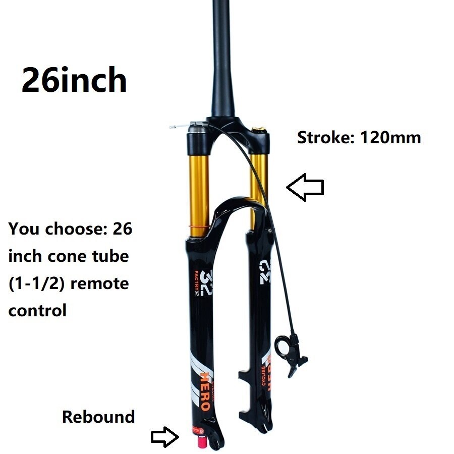 26/27.5/29inch Mountain Bike Front Suspension Air Fork Rebound Adjustment