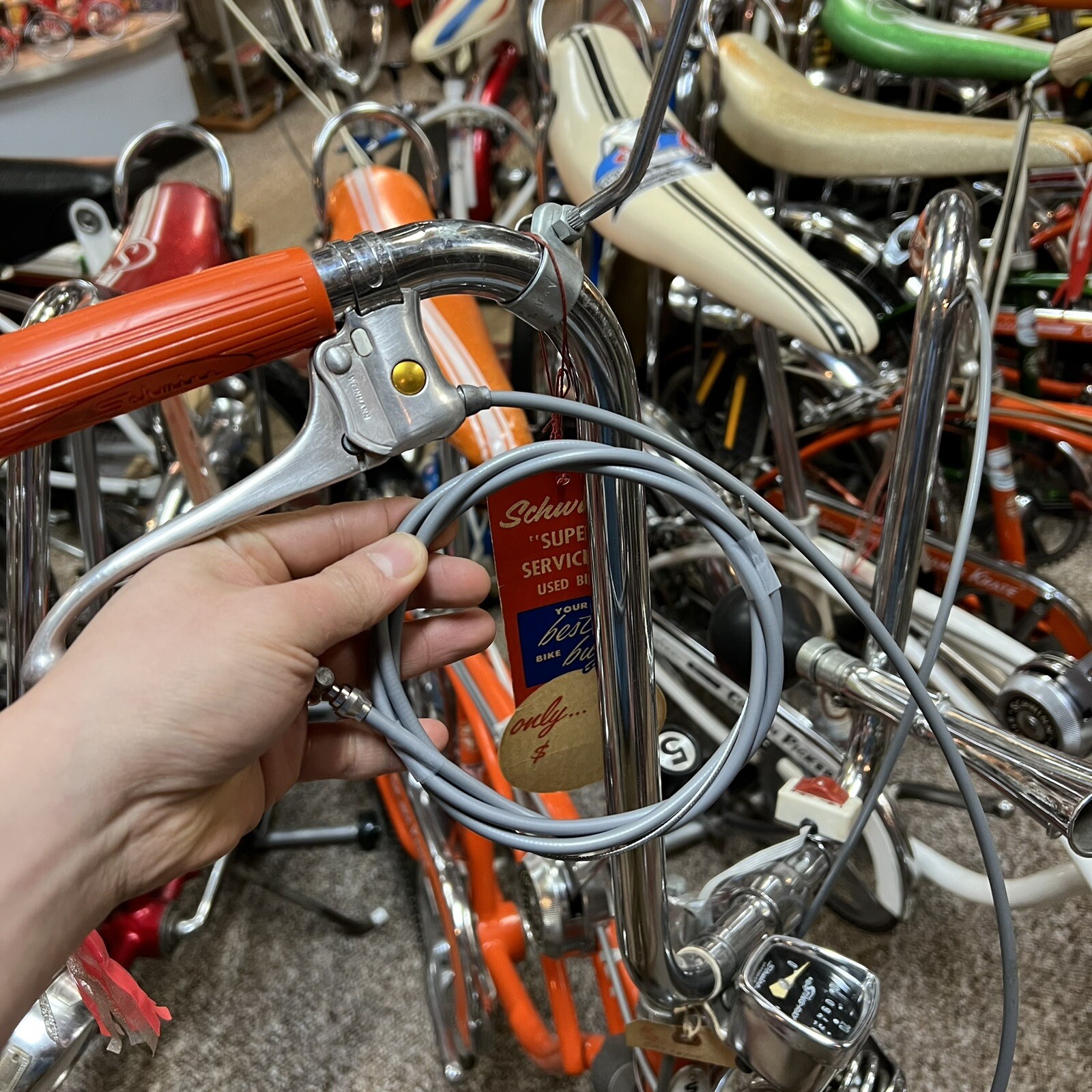 SCHWINN REAR BRAKE CABLE SET FITS GREY GHOST ORANGE KRATE PEA PICKER OTHERS