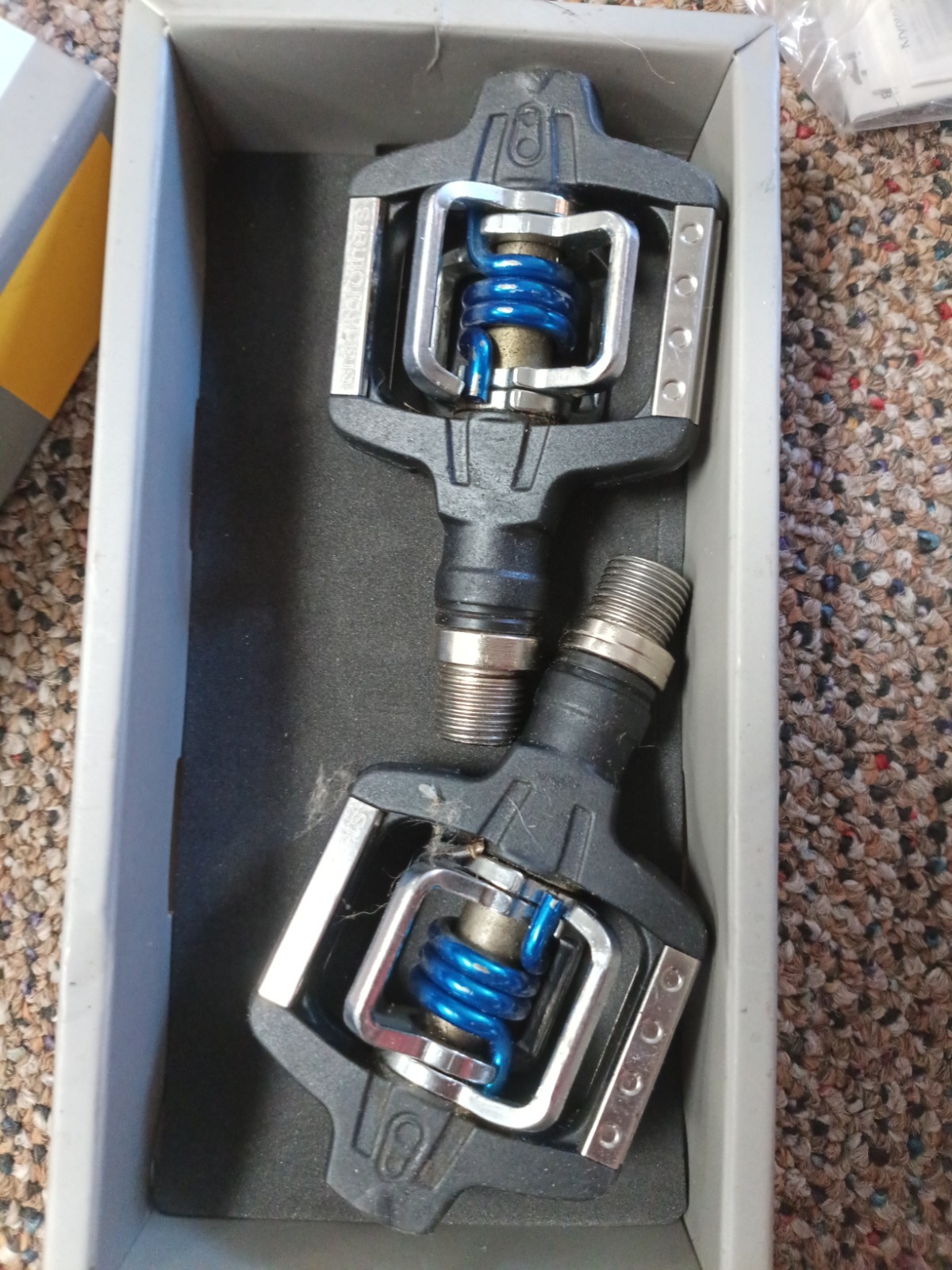 Crank Brothers Candy SL Clipless MTB Pedals Blue 9/16 in Box Used Cleats