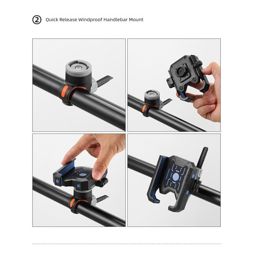 Motorcycle Mirror Mount Phone Holder Compatible with 47 to 72 Inch Devices