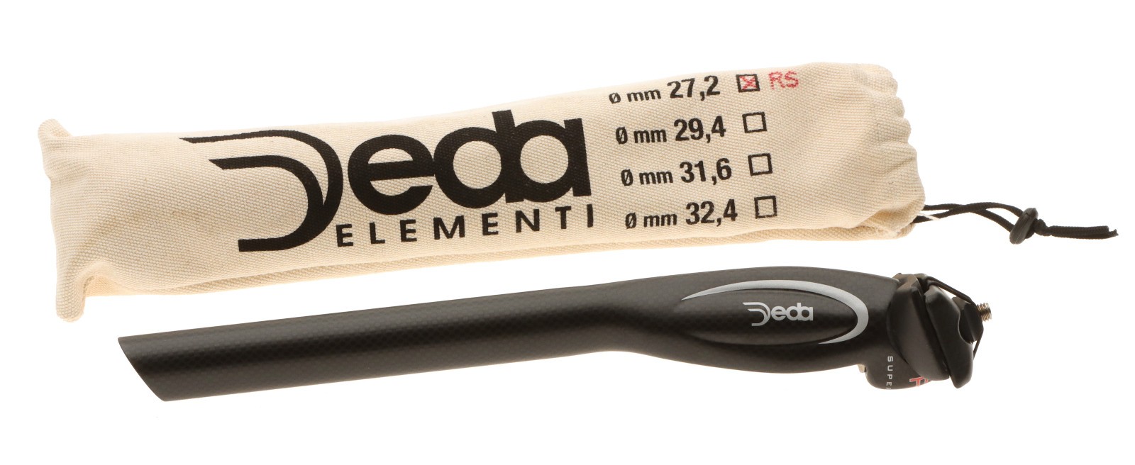 Deda Supercarbon RS Road Carbon Seatpost 27.2mm 210m 20mm Offset Black NEW NOS
