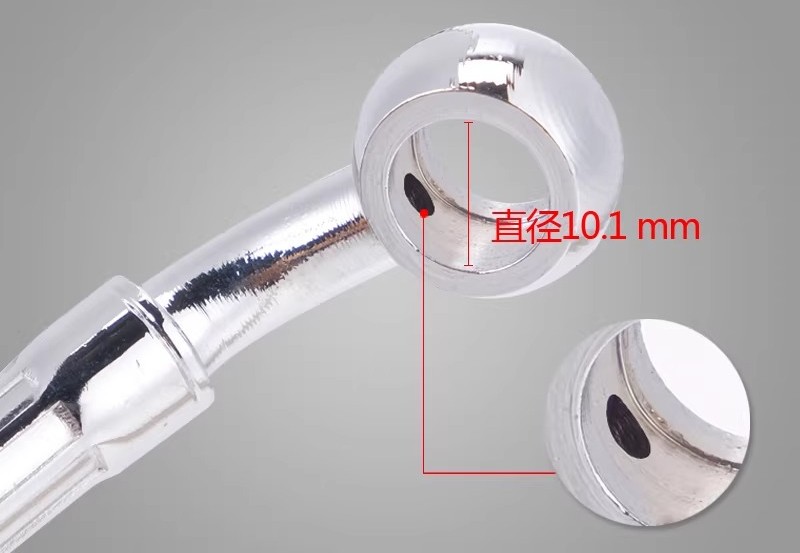 20-250cm Motorcycle AVT Flexible Brake Oil Hose Sliver 10mm Fitting Pipe Line