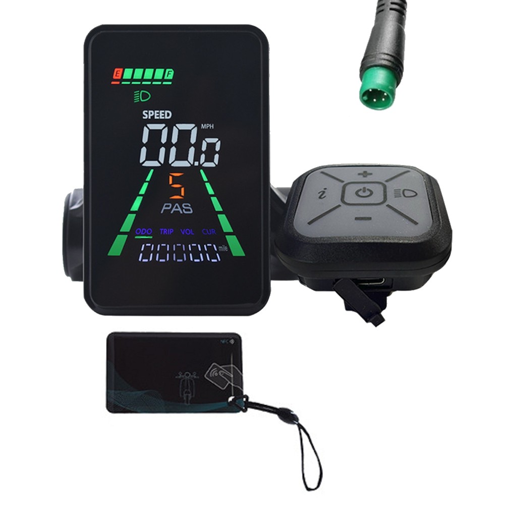 L5 Mountain E-Bike NFC LCD Display Meter 24V/36V/48V/60V UART Type C6046