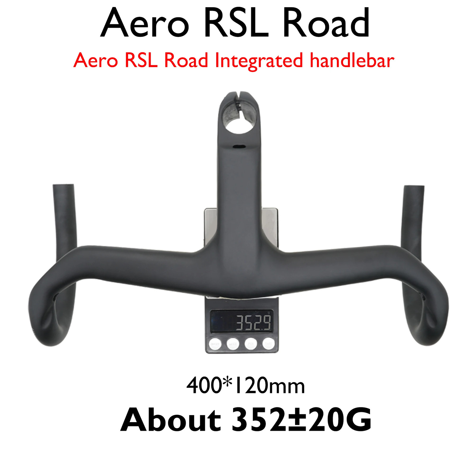 -7 Degree Carbon Aero Road Integrated Drop Bar 28.6mm Clamp for Racing Bike