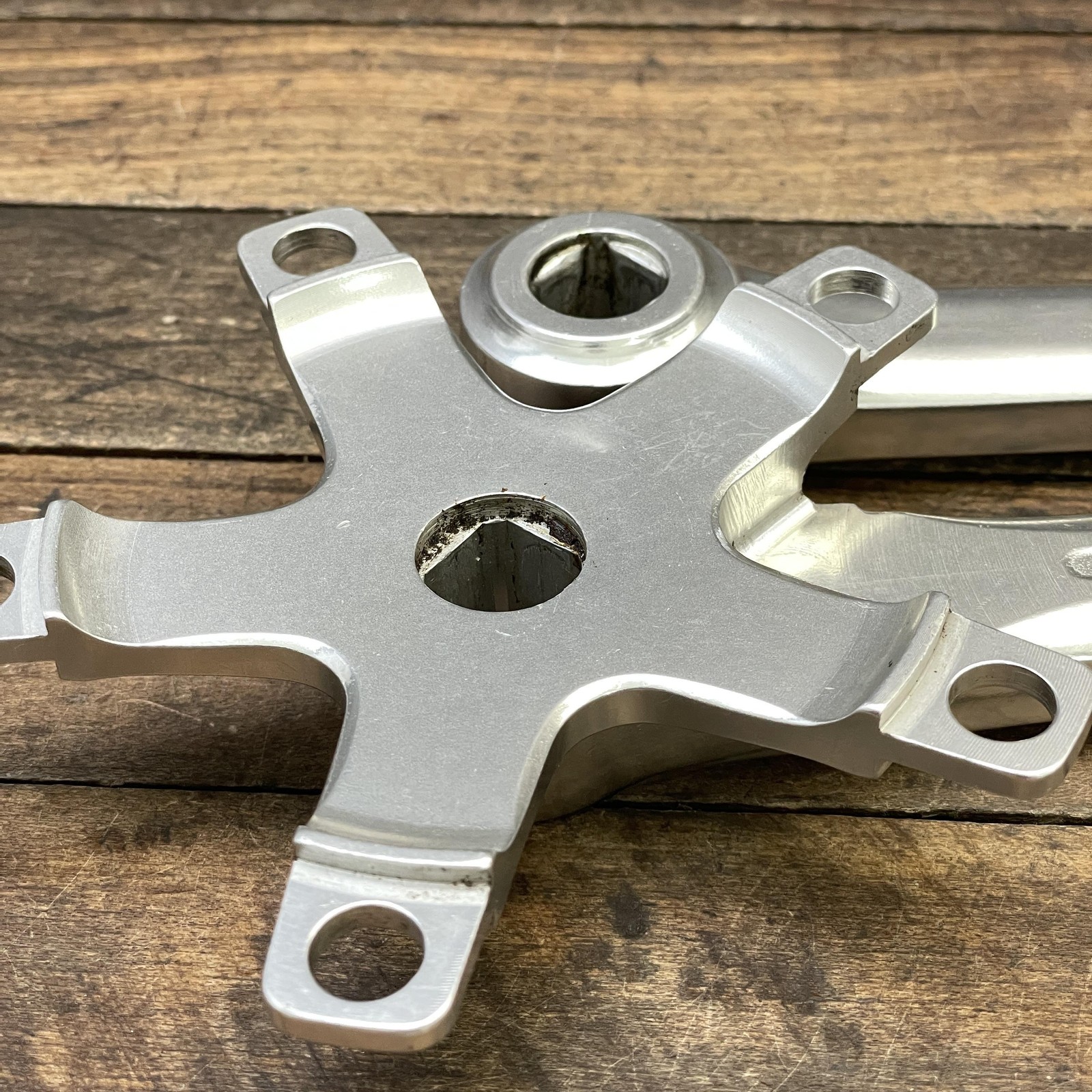 Vintage Fuji Crankset 170mm 110 BCD Sugino GT 80s Bike Silver Japan