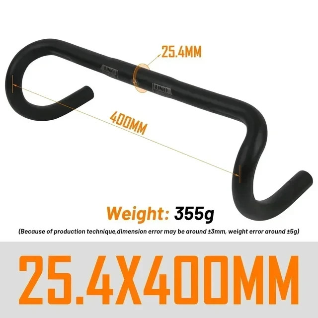 UltraLight Road Bike Handlebar Bent Bar 25.4/31.8MM 360/380/400/420/440/460MM