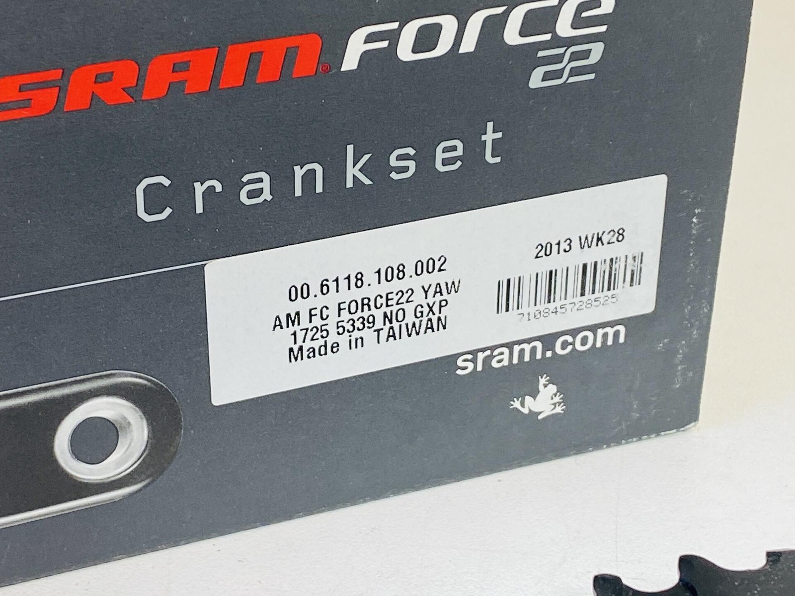 SRAM Force 22 Carbon Fiber 2x11s 172.5mm GXP Crankset 53/39t NOS w/o BB