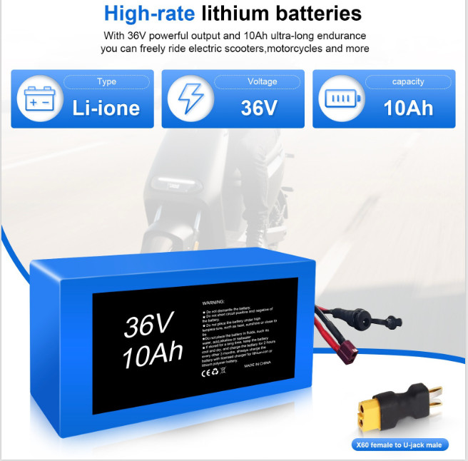 36V Ebike Battery 36V 10Ah Electric Bike Lithium Li-ion Battery Pack for Scooter