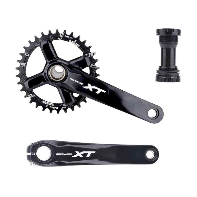 104 BCD MTB Bicycle Integrated Crank Crankset 2 Crowns Mountain Bike 32-42T