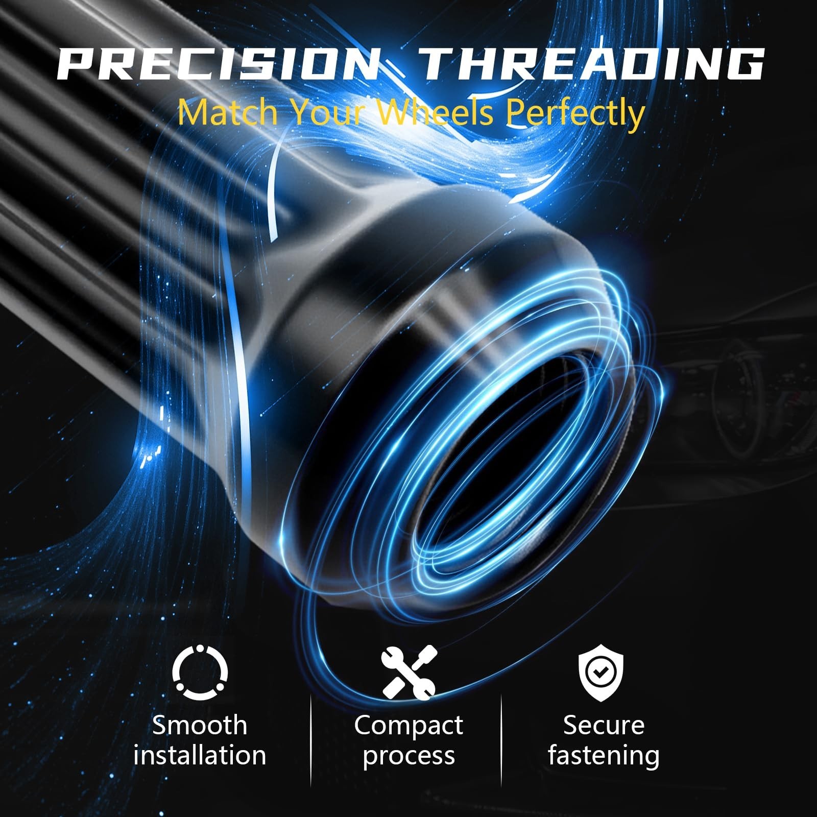 M14x1.5 Hub Nut — 24-Piece Set, Closed Spline Hub Nut with Socket, 60°
