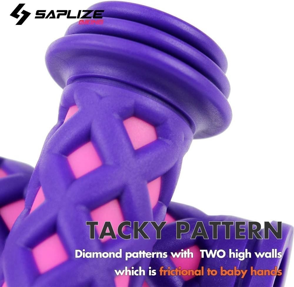 Lightweight Kids Handlebar Grips with Pink Streamers – Eco-Friendly Design