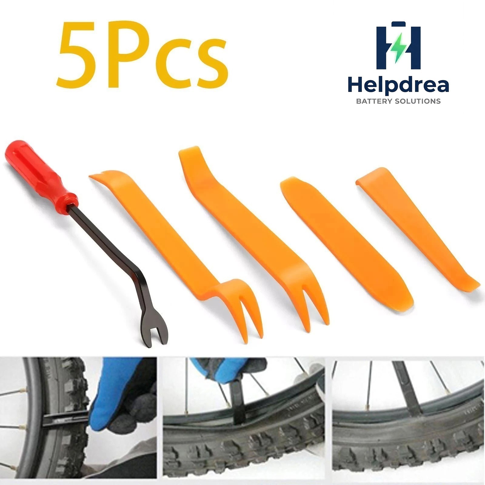 5Pcs Ebike Bicycle Tyre Lever Tube Remover Tool Bike Tire Opener Crow Accessory