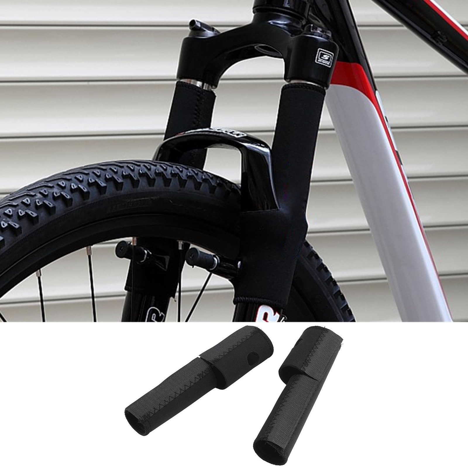 Fyazgop 1 Pair Mountain Bike Front Fork As shown in Figure 2, Black