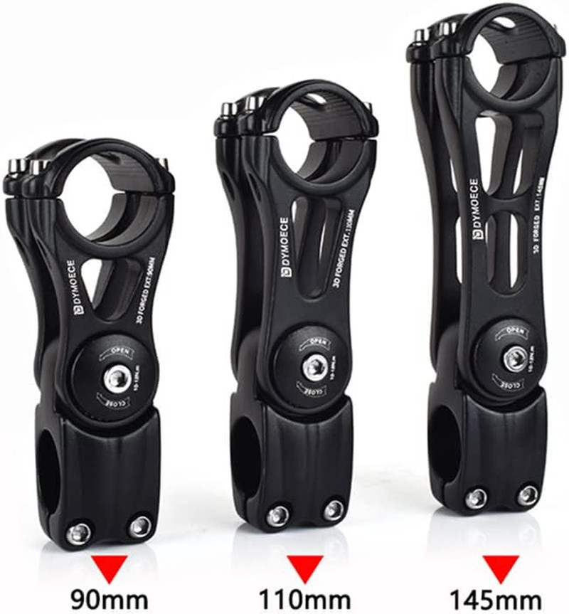 Bike Stem 0-70 Degree 31.8mm Bicycle Stem Extender Riser Adjustable for MTB Moun