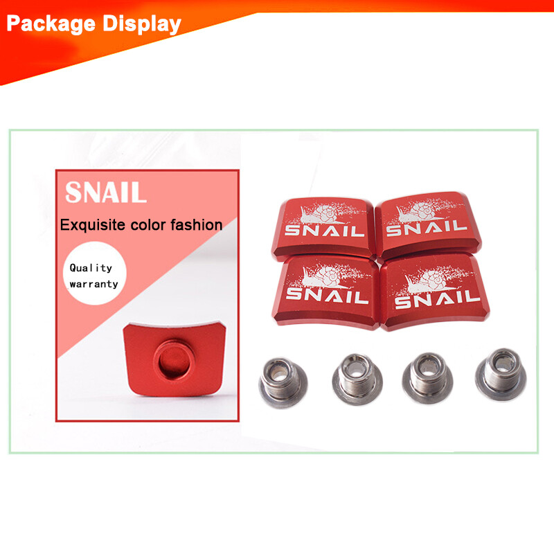 SNAIL Aluminum Chainring 4PCS Bolts MTB Bike Square Crankset Chainwheel Screws